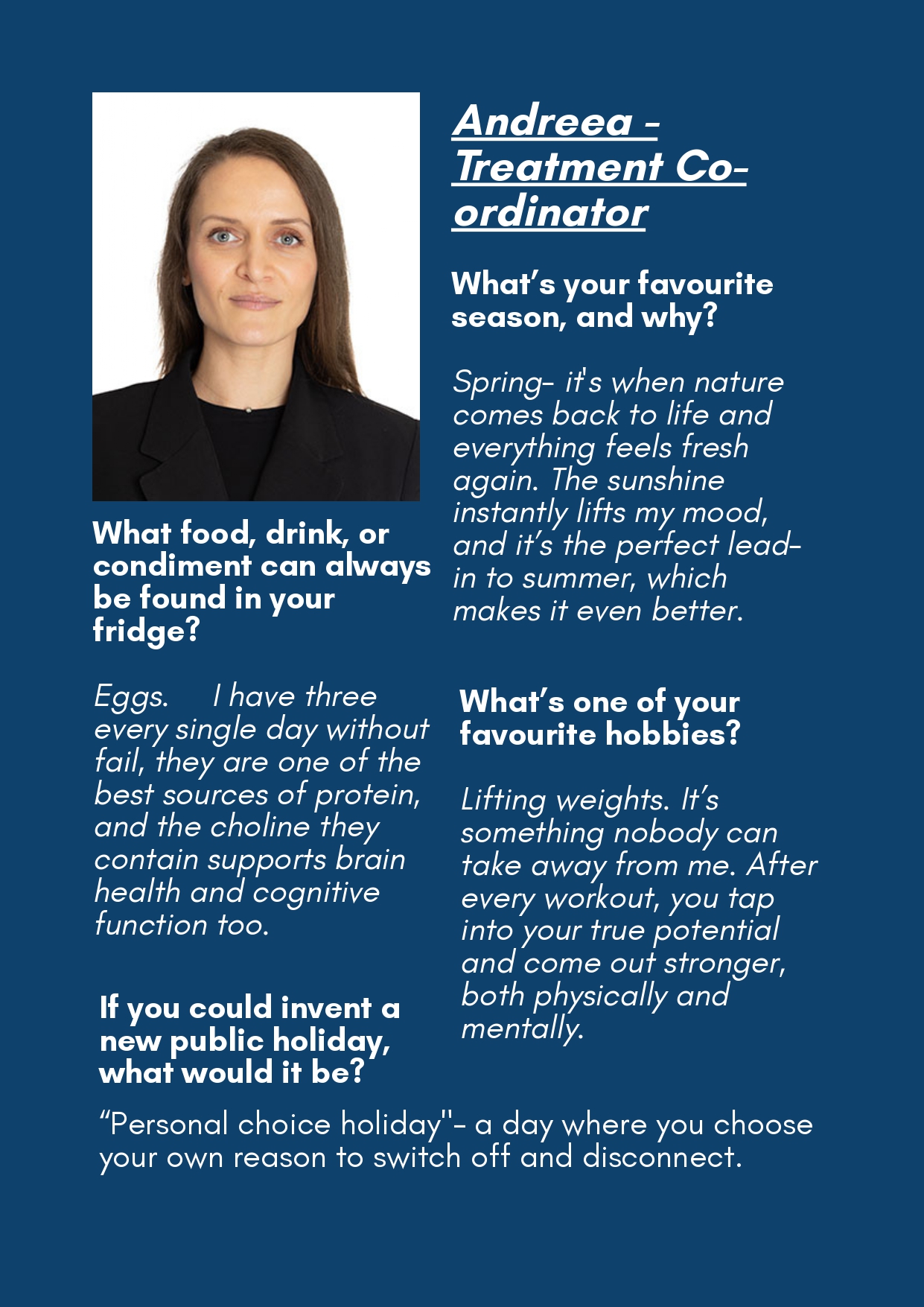 andreea-treatment-co-ordinator
